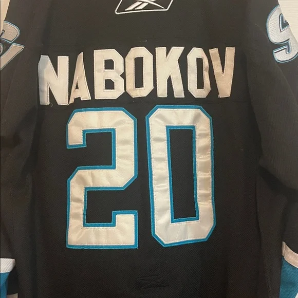 Reebok San Jose Sharks Evgeni Nabokov 20 hockey NHL Jersey - Picture 8 of 9
